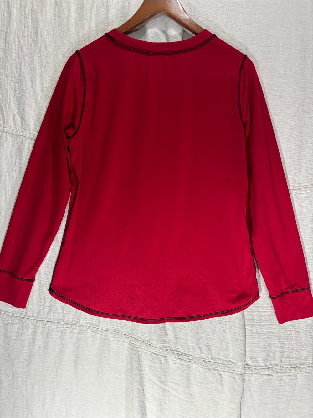 ClimateRight by Cuddl Duds Red Fleece Thermal Base Layer Top Size Large - Picture 6 of 7